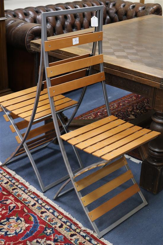 A set of five Italcomma Plixy dining chairs